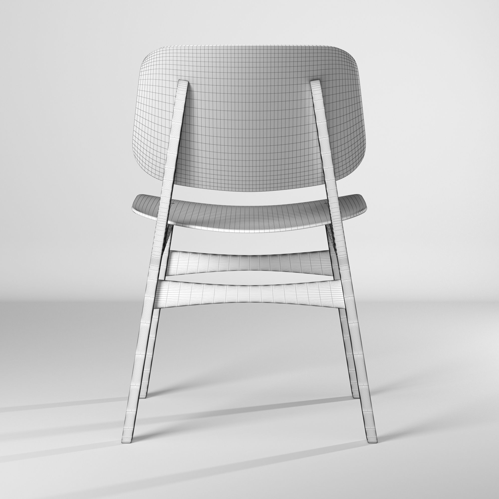 Fredericias Soborg Chair - Silla Fredericias Soborg Free 3D model_8