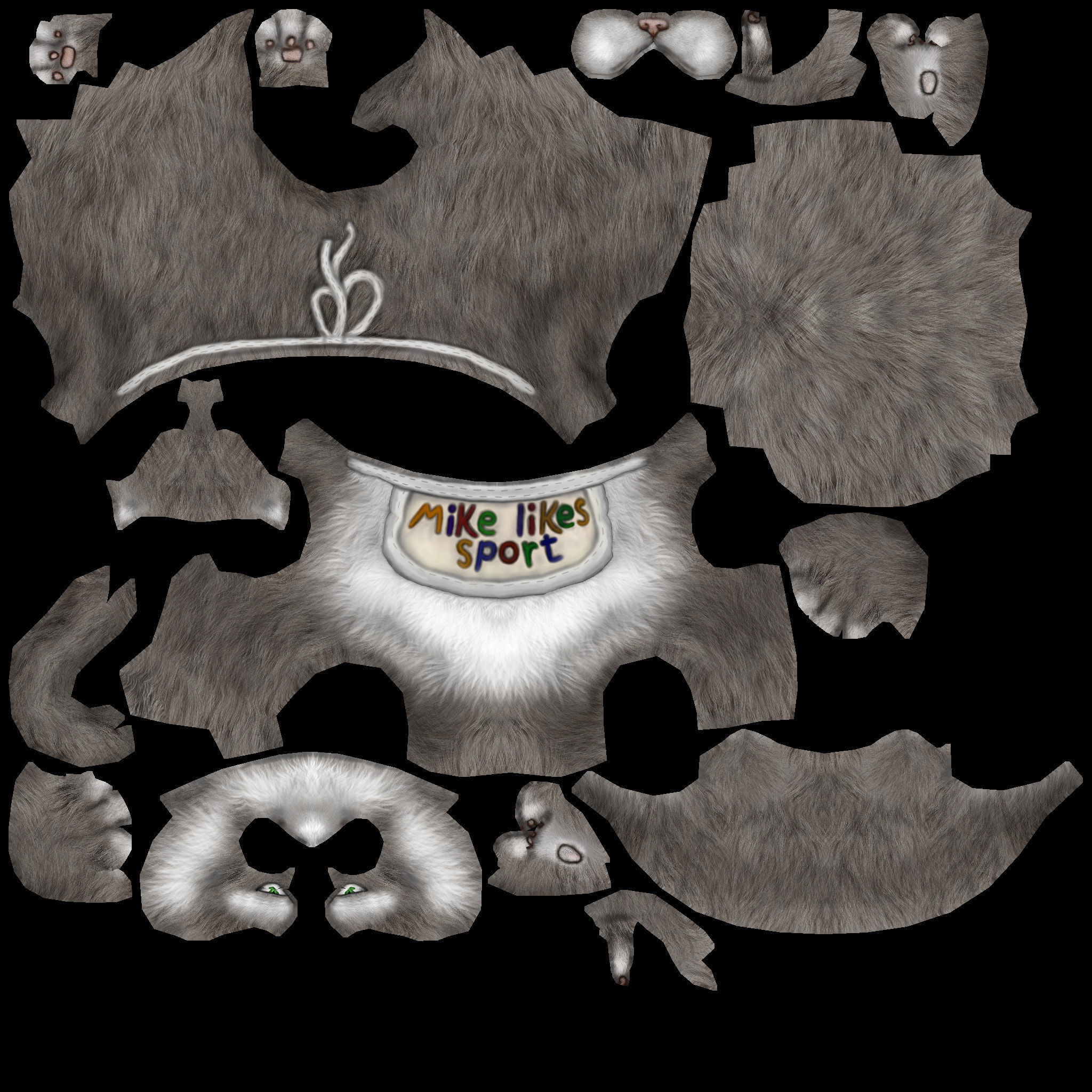 Mike cat Low-poly 3D model_10