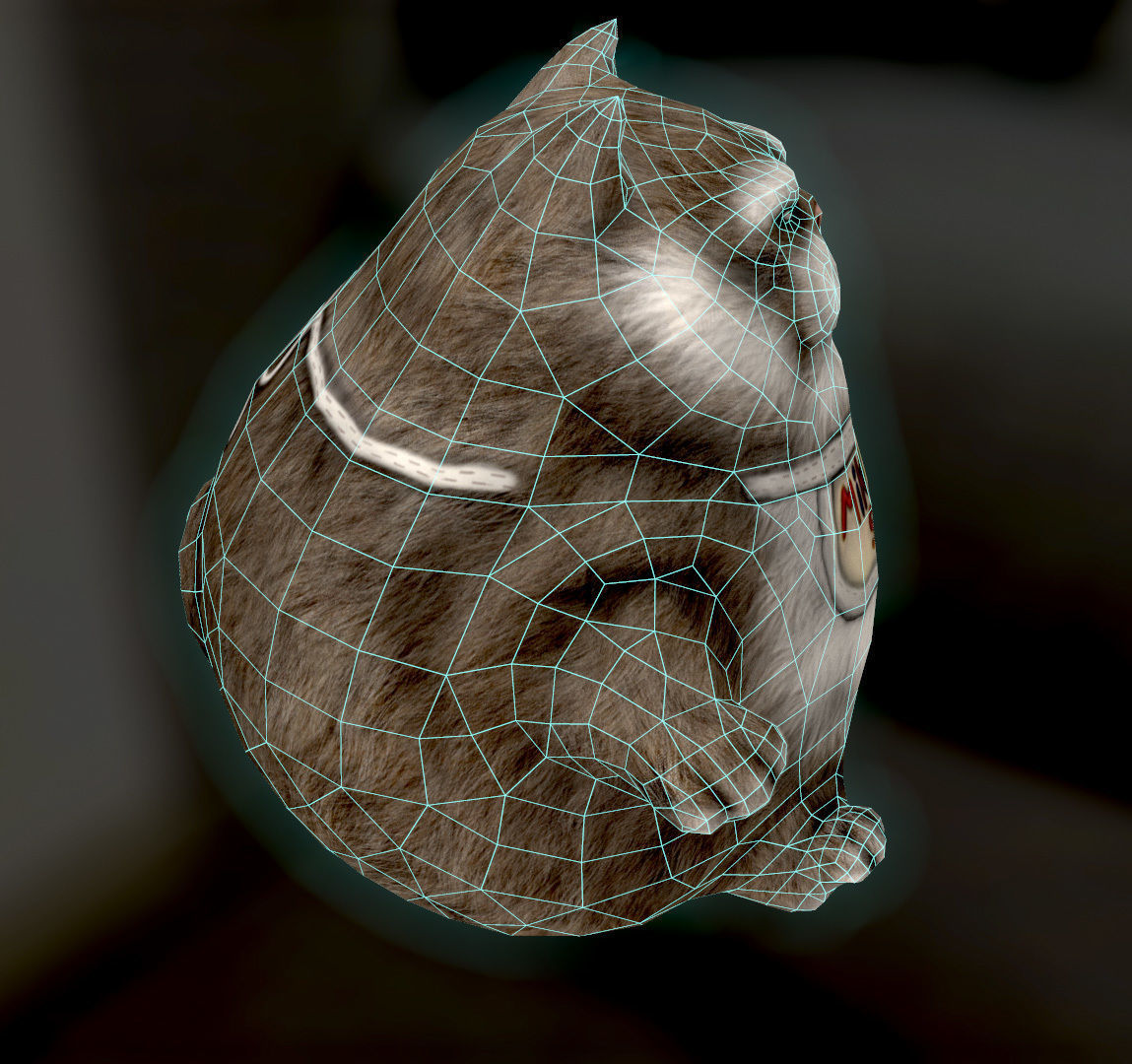 Mike cat Low-poly 3D model_6