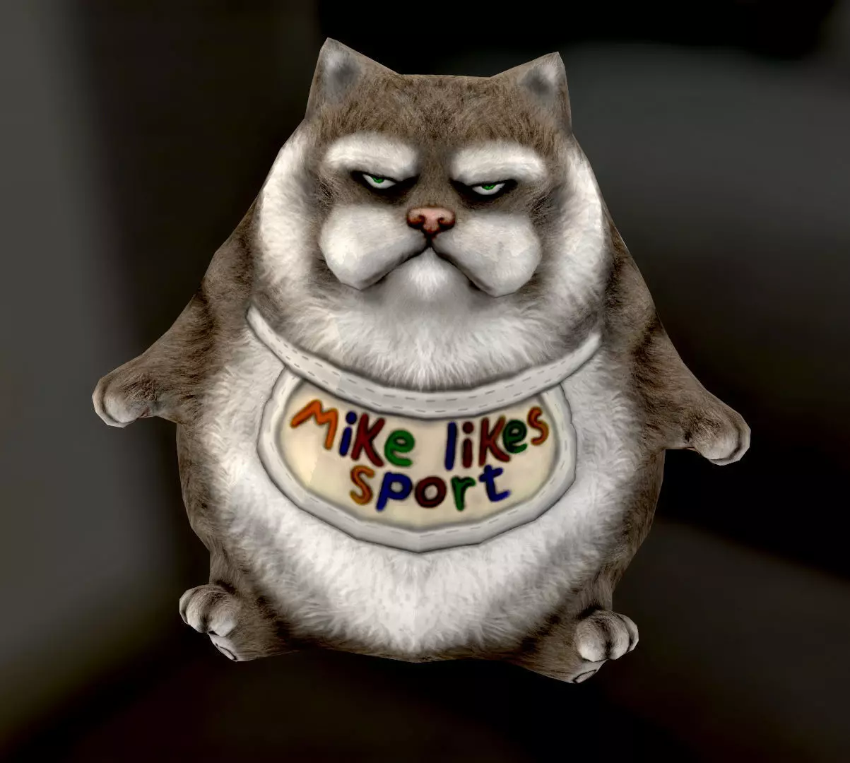 Mike cat Low-poly 3D model_0