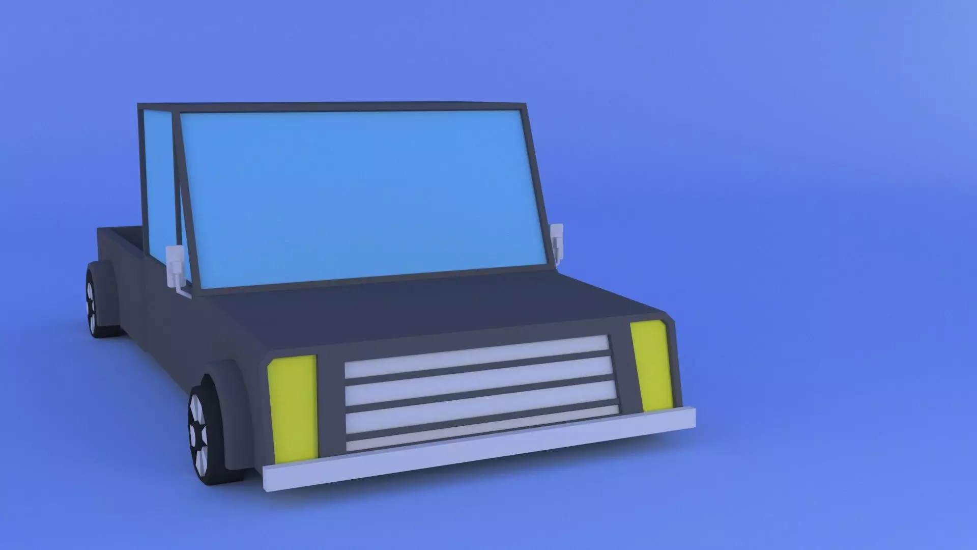 lowpoly pickup truck Low-poly 3D model