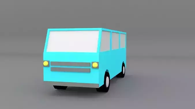 lowpoly simple van