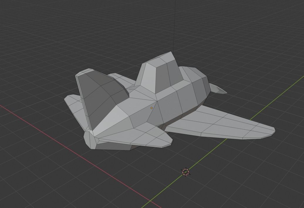 lowpoly plane airplane Low-poly 3D model_7