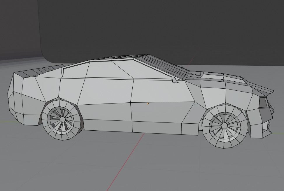 lowpoly car Low-poly 3D model_7