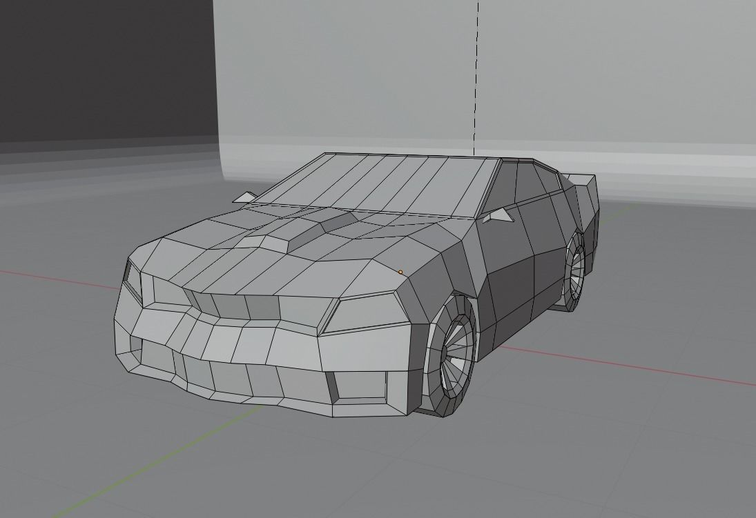 lowpoly car Low-poly 3D model_5