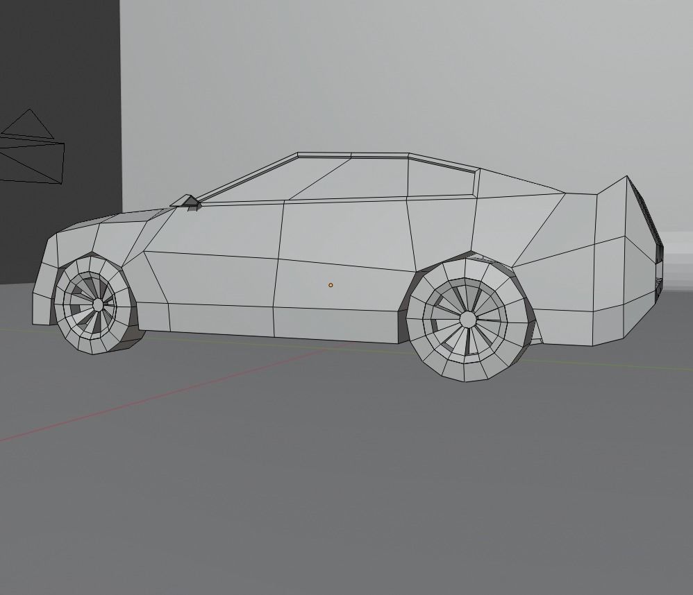 lowpoly car Low-poly 3D model_10