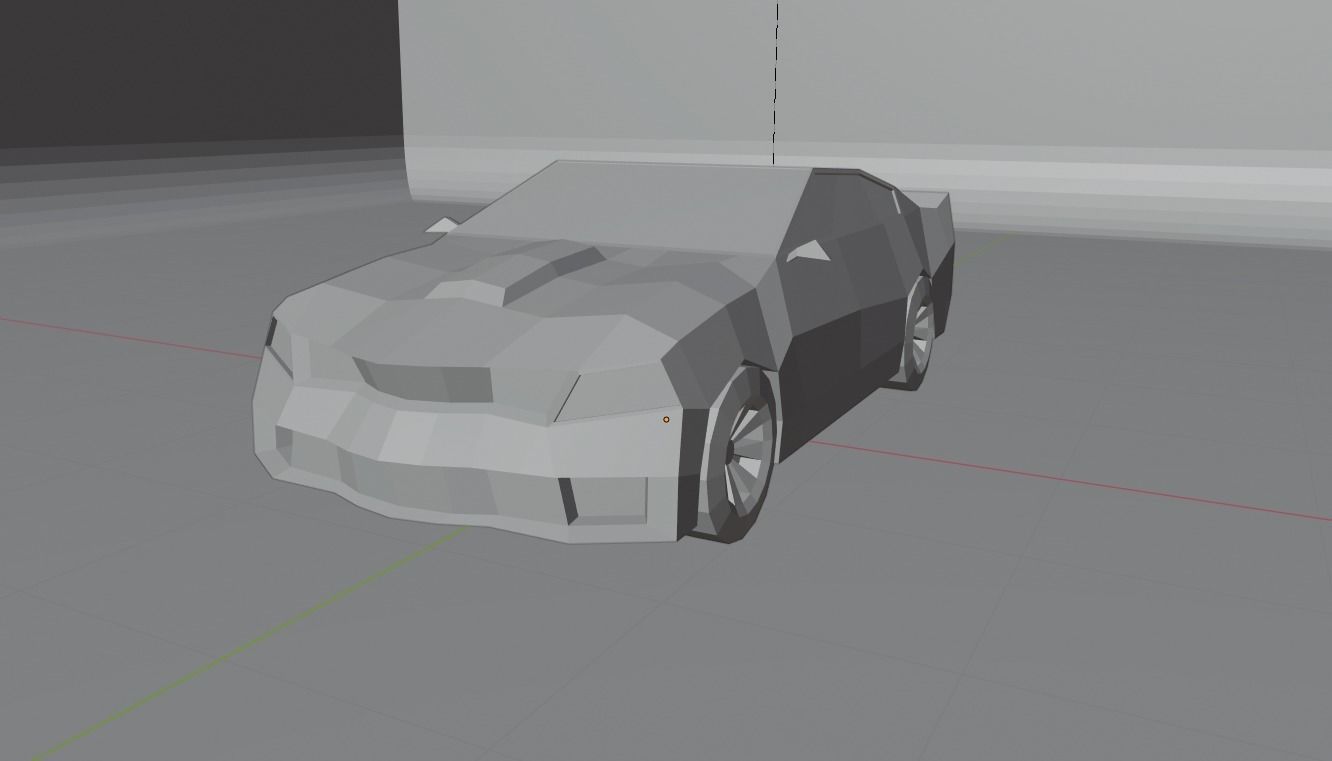 lowpoly car Low-poly 3D model_4