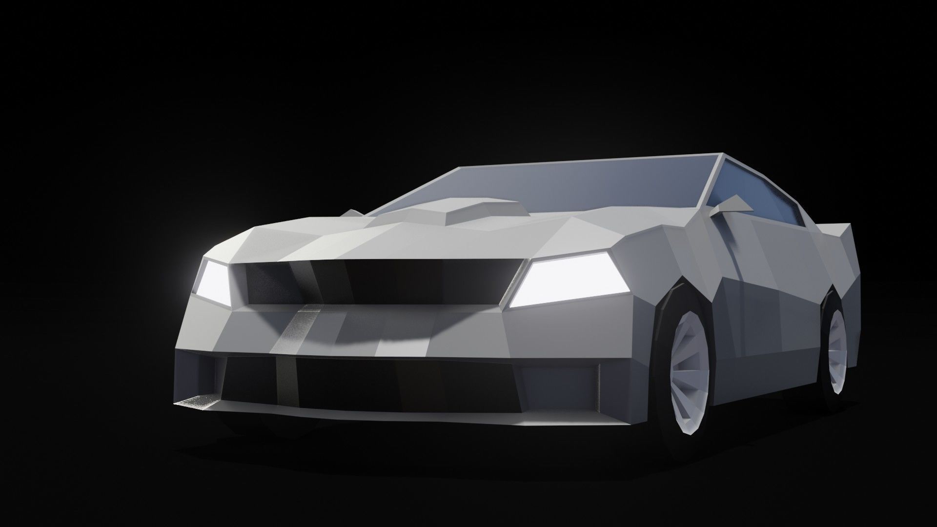 lowpoly car Low-poly 3D model_1