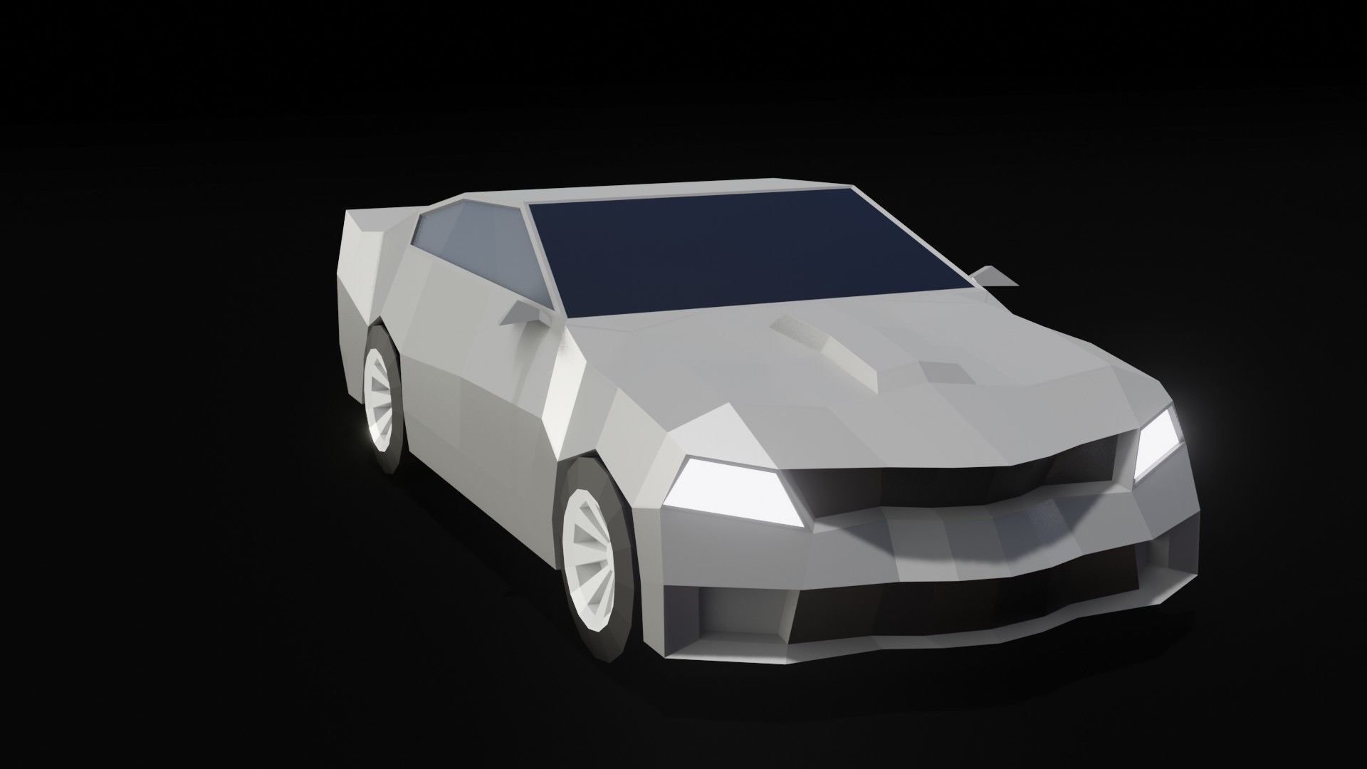 lowpoly car Low-poly 3D model_2