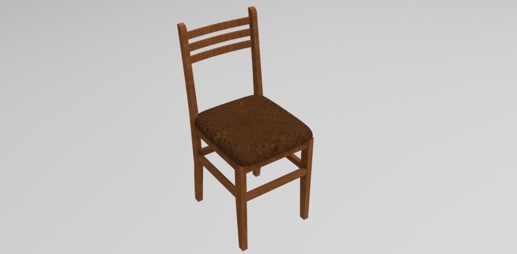 Table and chairs for games 3D model_1