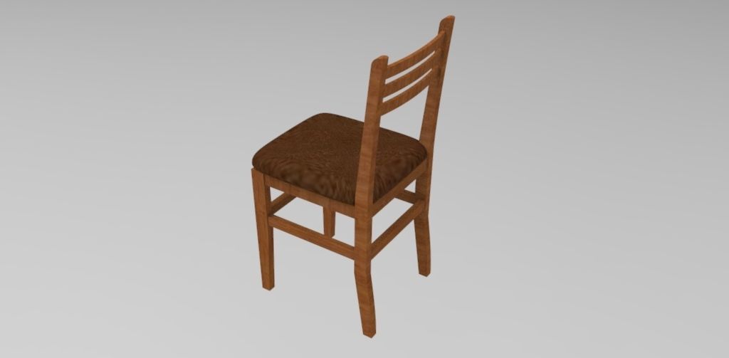 Table and chairs for games 3D model_2