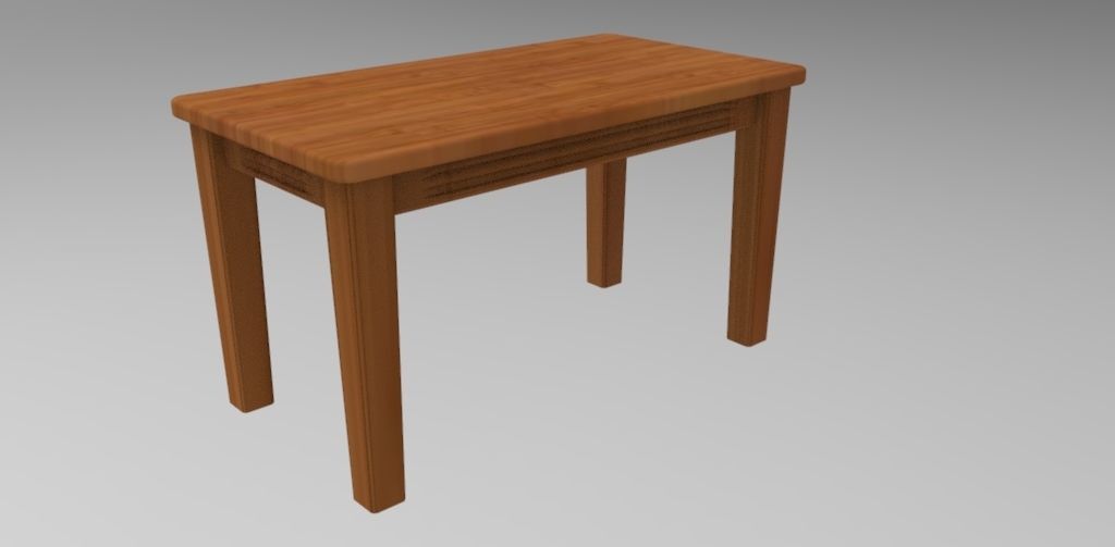 Table and chairs for games 3D model_3