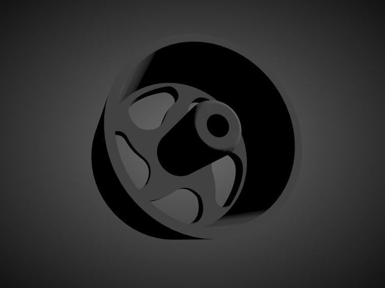 WCI CC10 rims with Brakes and tires for Hot Wheels 3D print model_1