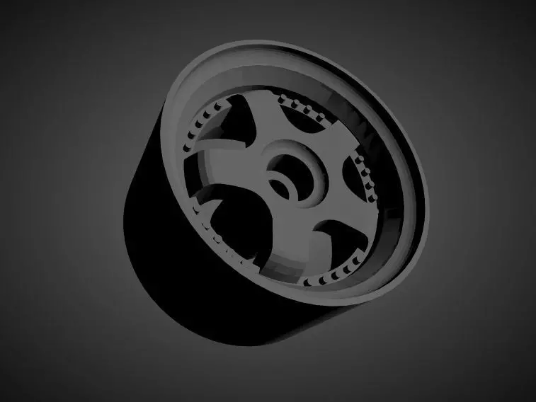 SSR Professor SP1 rims with Brakes and tires for Hot Wheels 3D print model_0