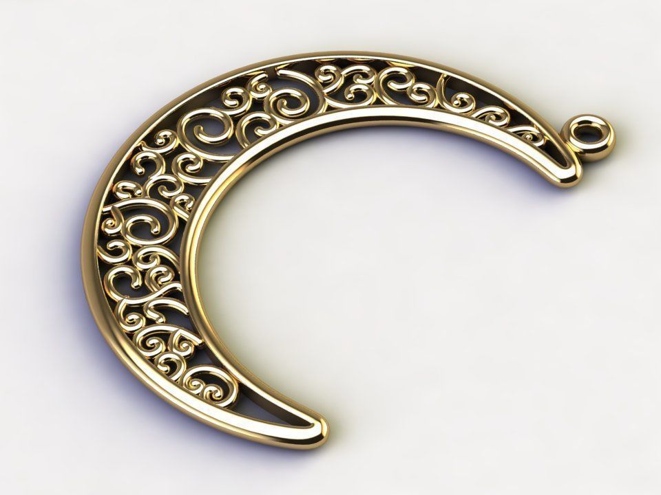 Moon Pendent new concept 3D model_4