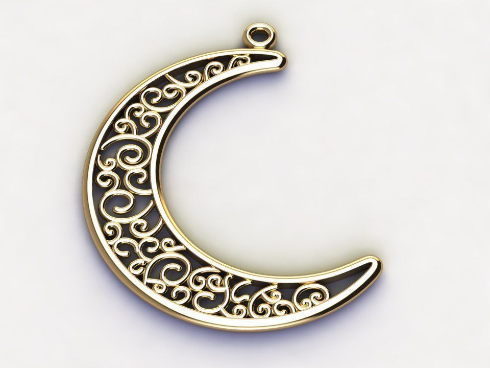 Moon Pendent new concept 3D model_3
