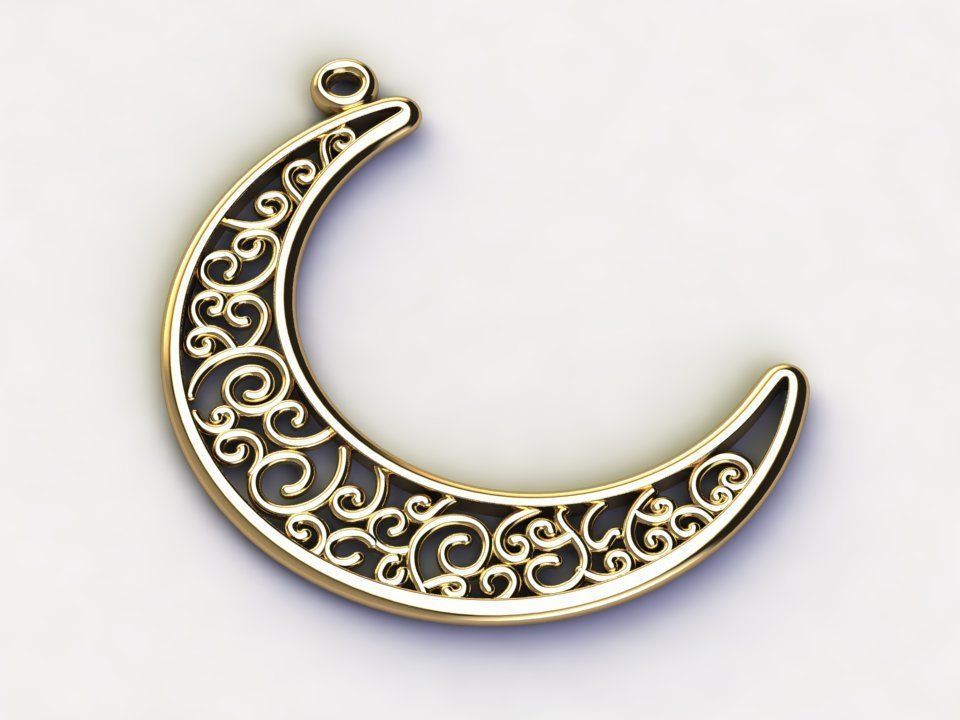 Moon Pendent new concept 3D model_2