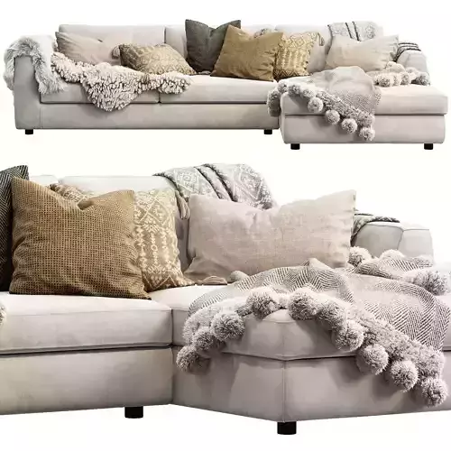 EQ3 Cello Sectional Sofa 3D model