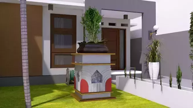 Tulsi Plant 3D model