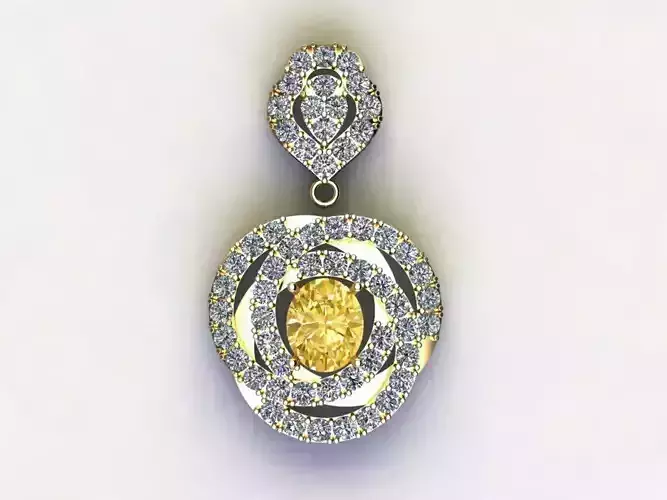 Solitaire Pendent Cambodia for natural gem