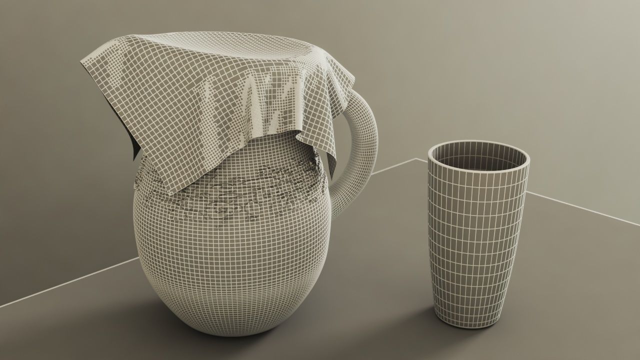 Glass Jug 3D model_3