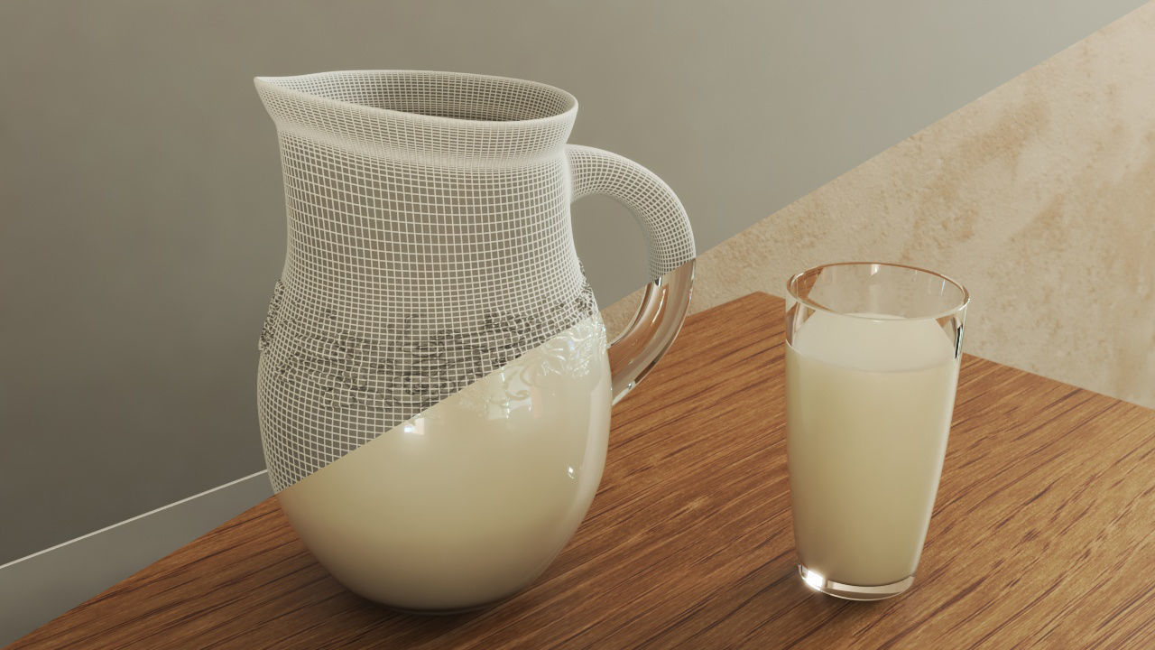 Glass Jug 3D model_2