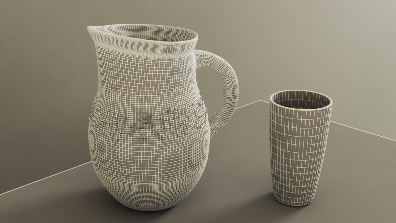 Glass Jug 3D model_4