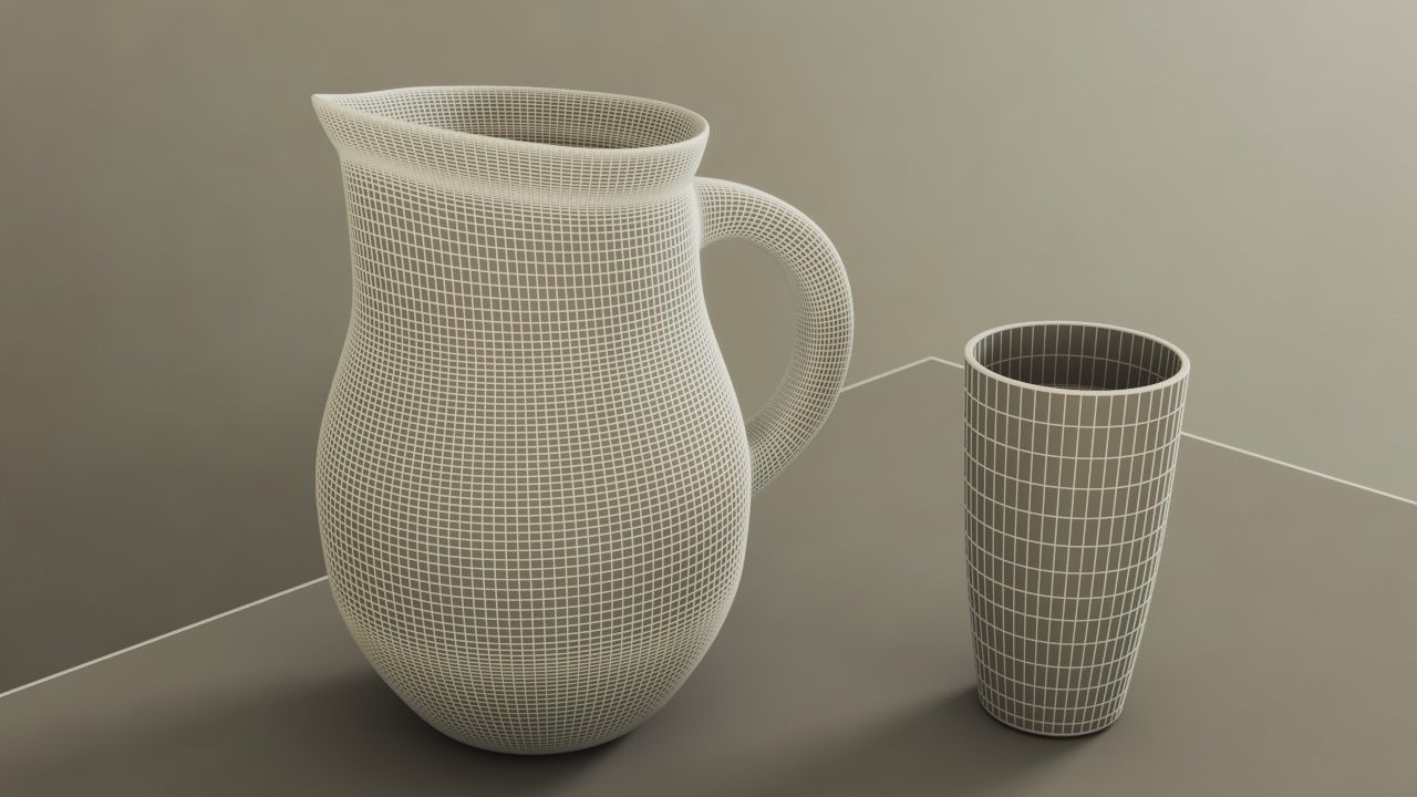 Glass Jug 3D model_5