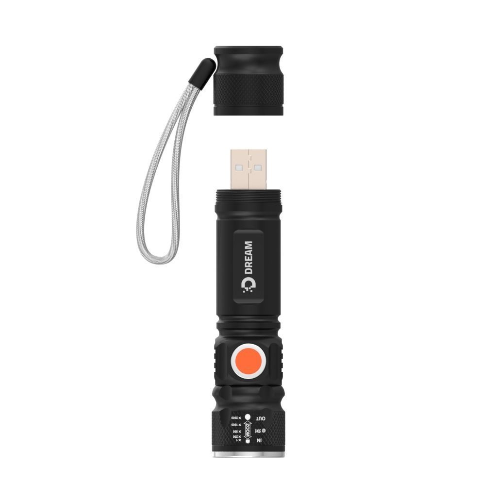 Flashlight MX515 3D model_1