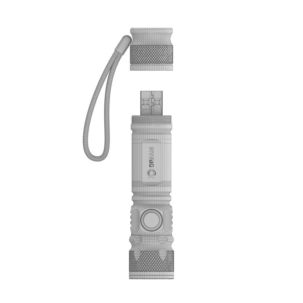 Flashlight MX515 3D model_4