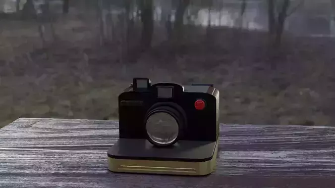 Old Polaroid Camera Free 3D model