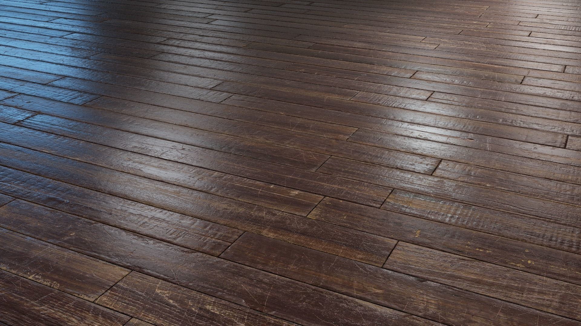 Old woodstrip Parquet - PBR textures Low-poly 3D model_6
