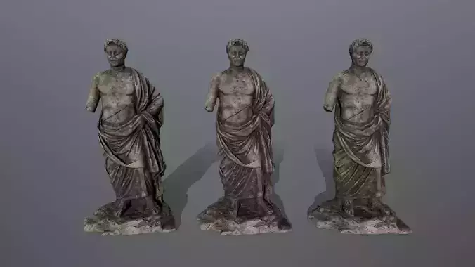 statue 5 roman with cloak