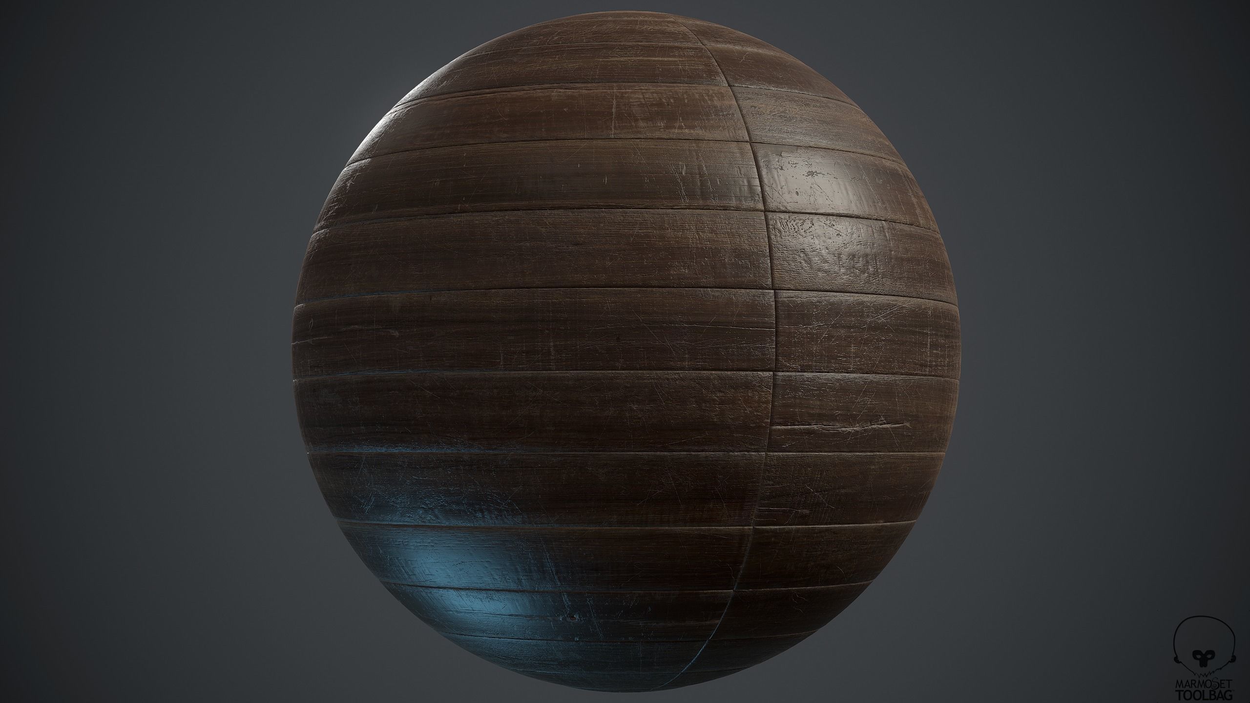 Old stackbond Parquet - PBR textures Low-poly 3D model_2