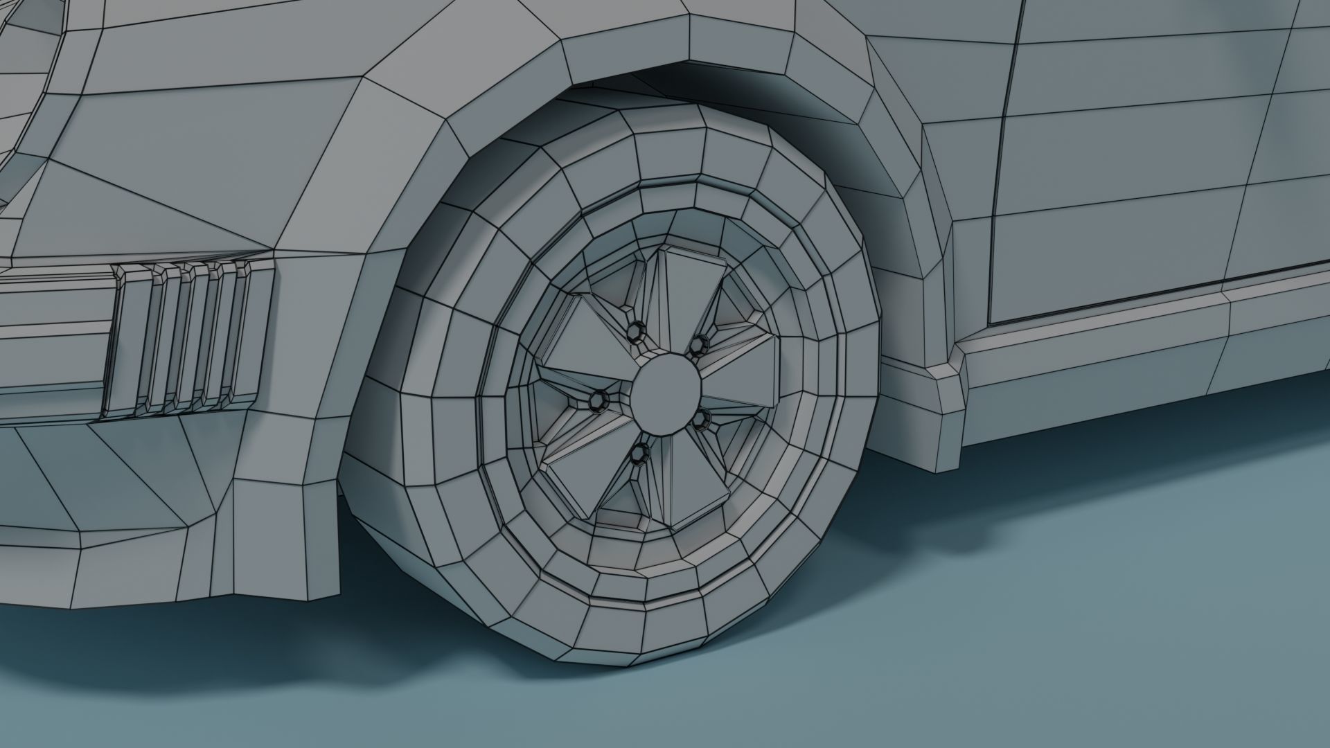 Porsche 930 Turbo Low-poly 3D model_9