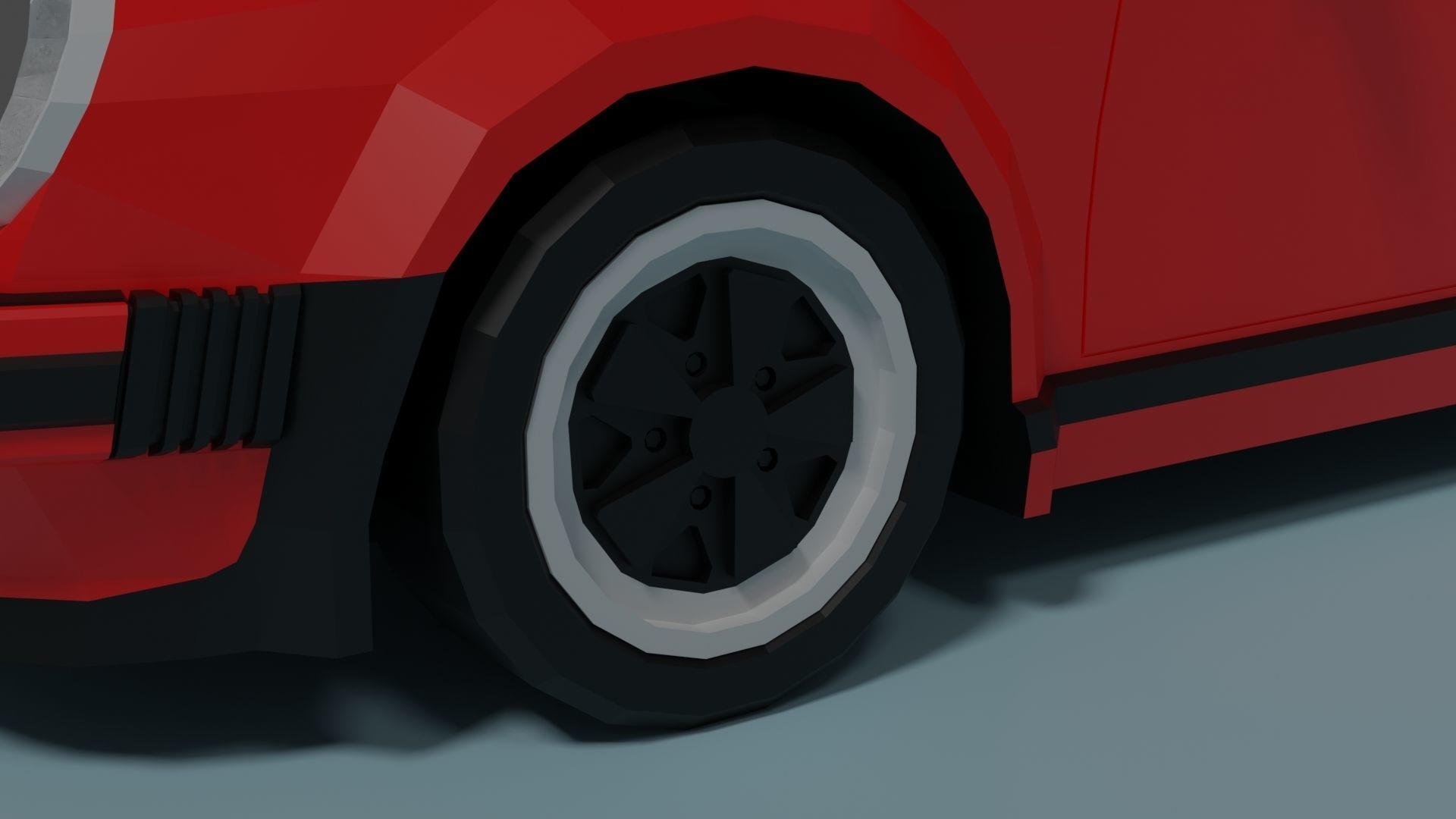 Porsche 930 Turbo Low-poly 3D model_8