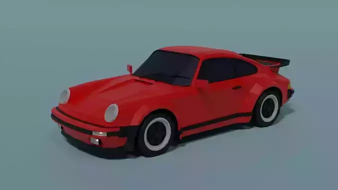 Porsche 930 Turbo Low-poly 3D model