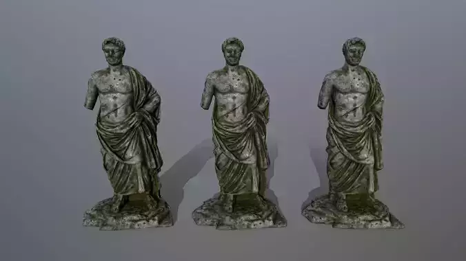 statue 5 roman Low-poly 3D model
