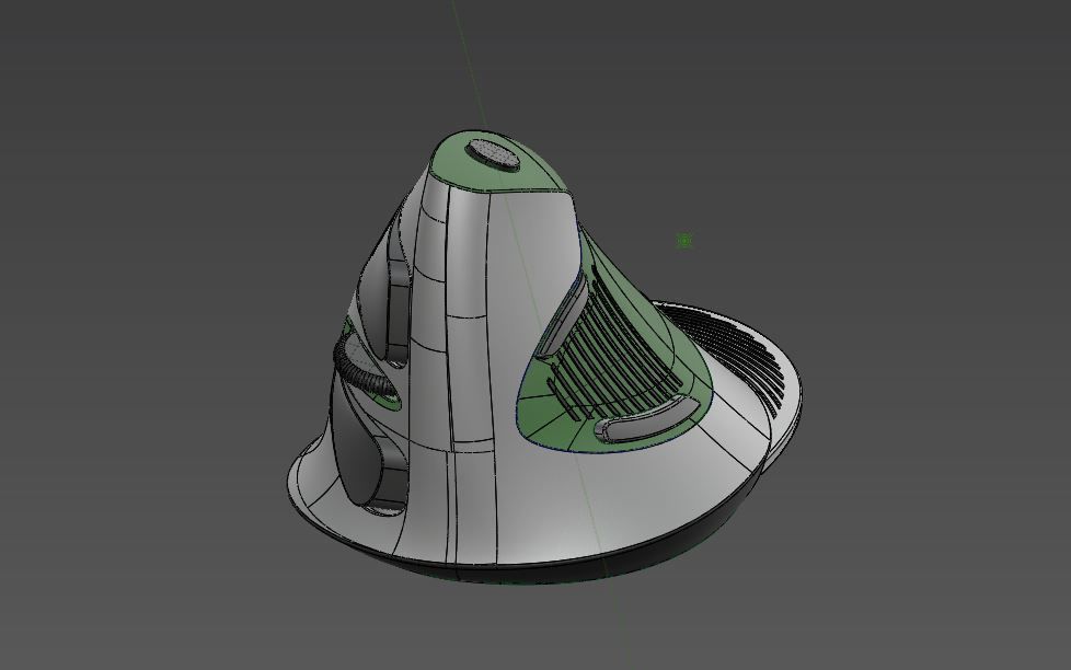 Ergonomic mouse 3D model_3