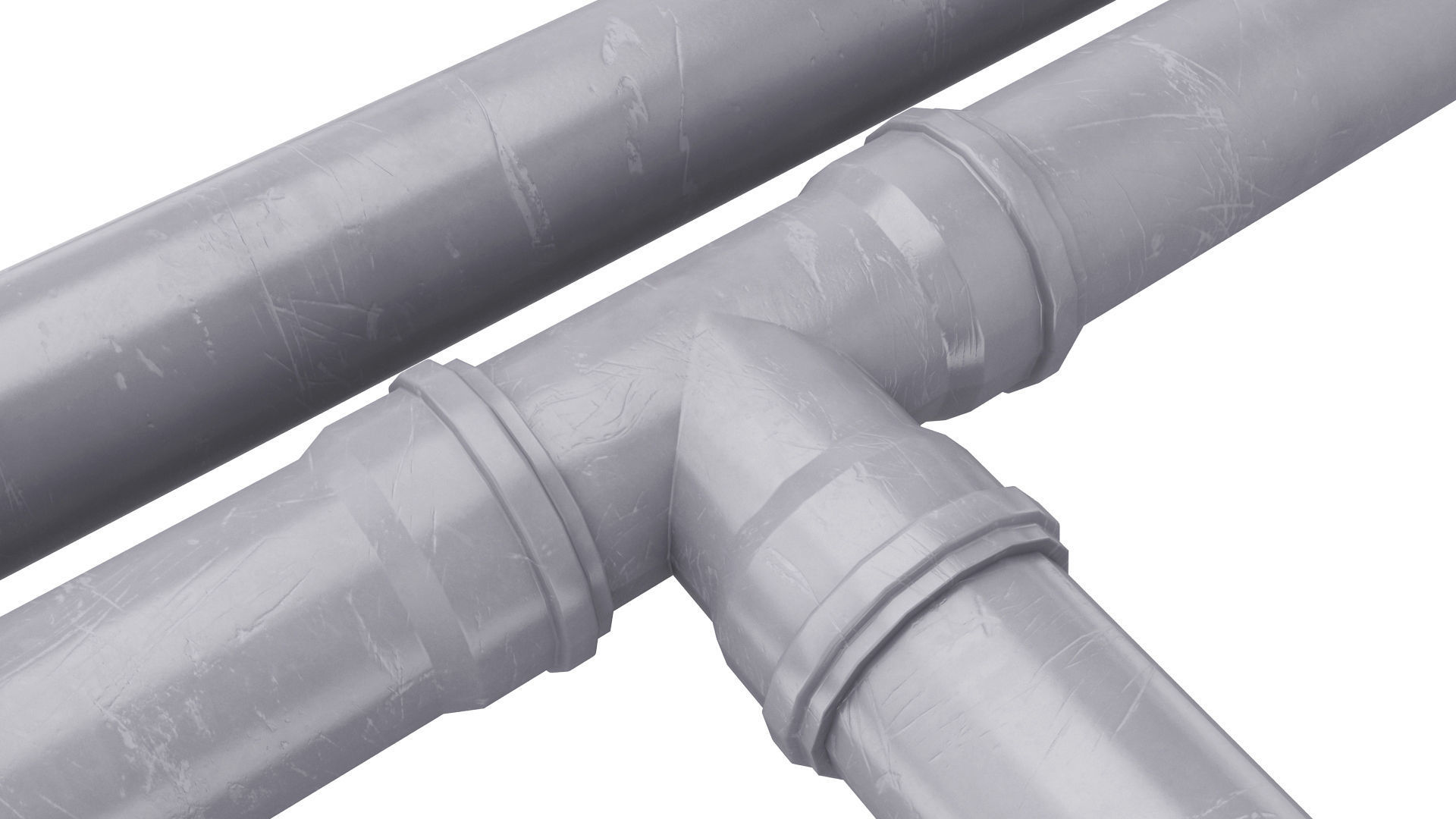 Plastic plumbing pipe 3D model CGTrader