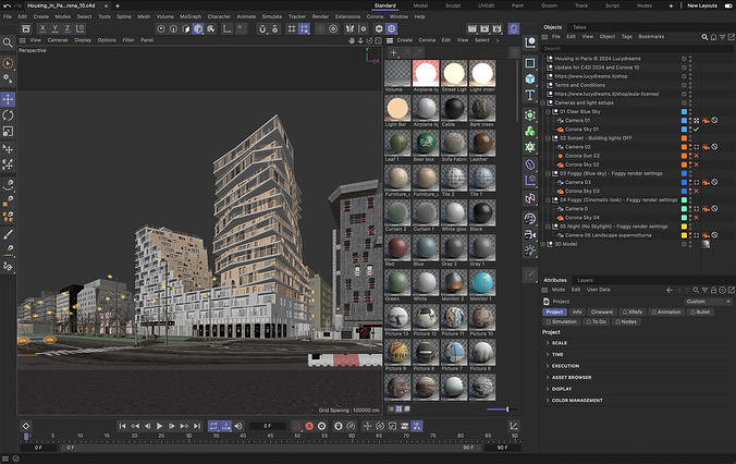 Residential high rise building in Paris 3D model 7