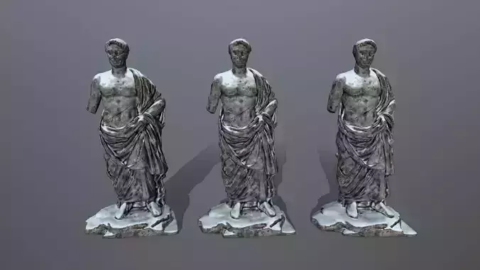 statue 1 roman Low-poly 3D model