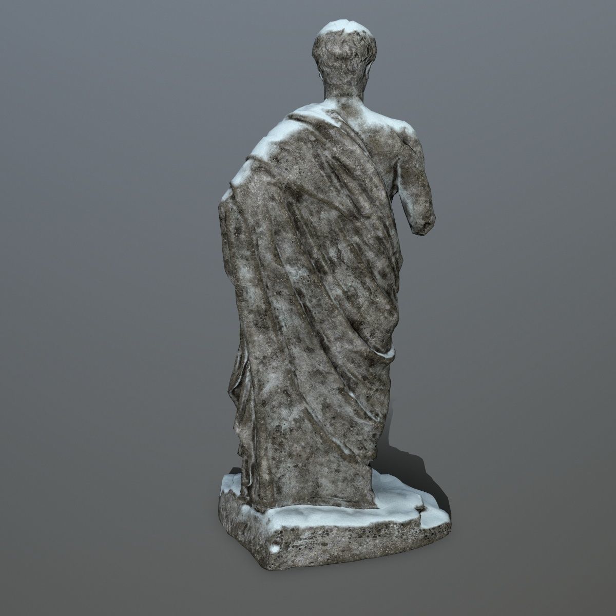 statue 1 roman Low-poly 3D model_6