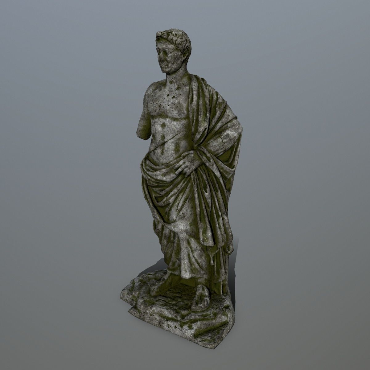 statue 1 roman Low-poly 3D model_7