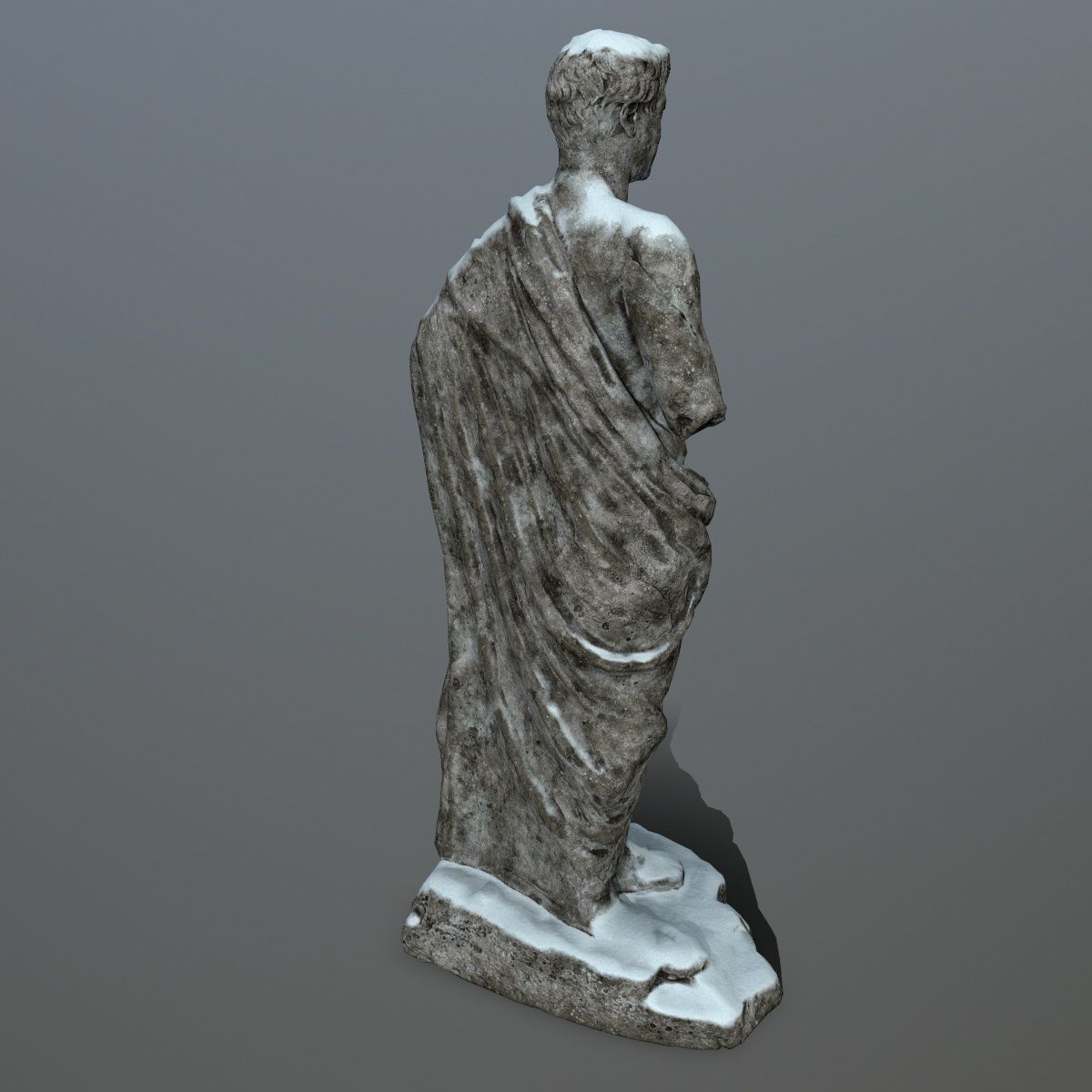 statue 1 roman Low-poly 3D model_5
