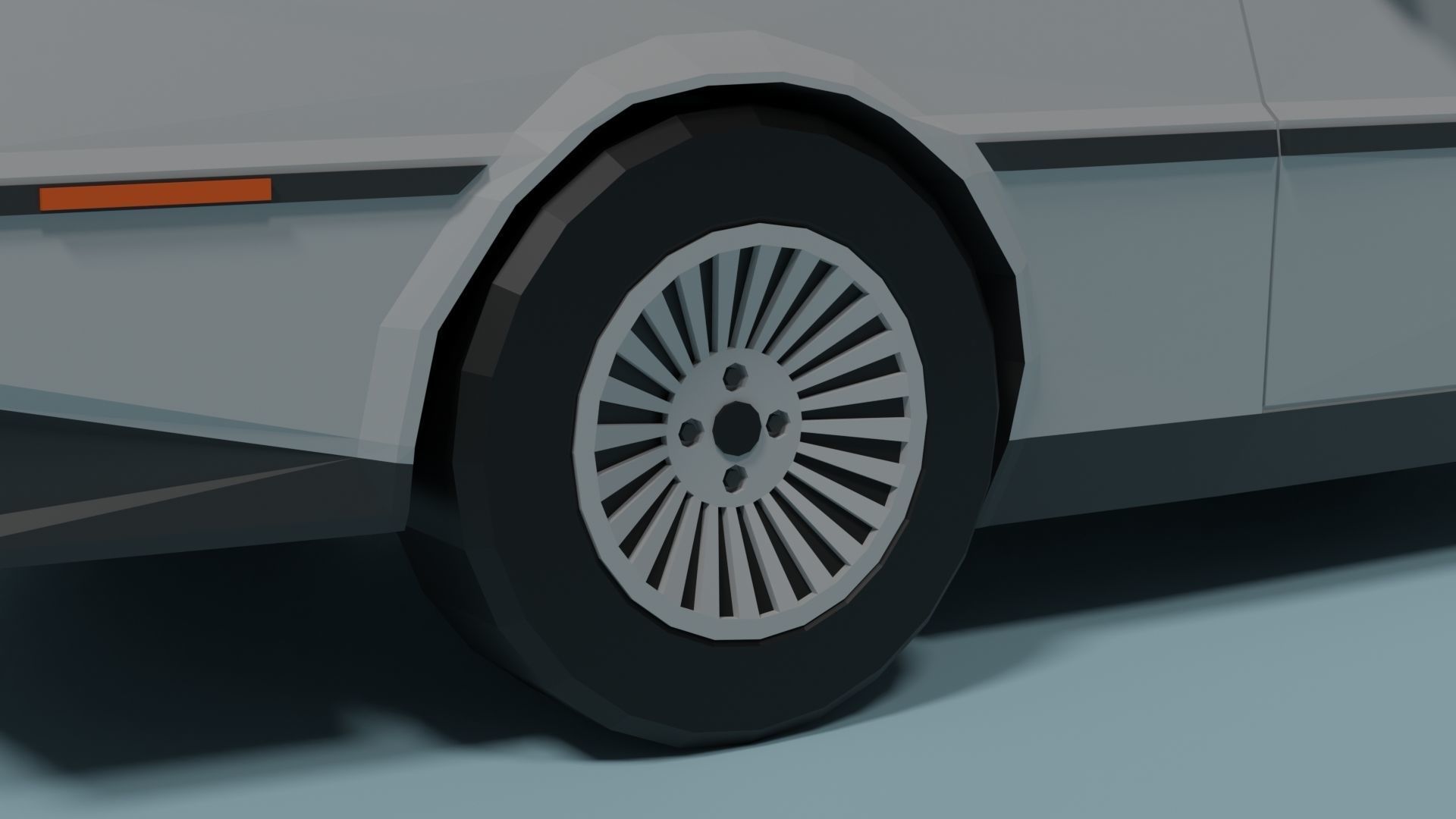 DeLorean DMC-12 Low-poly 3D model_8