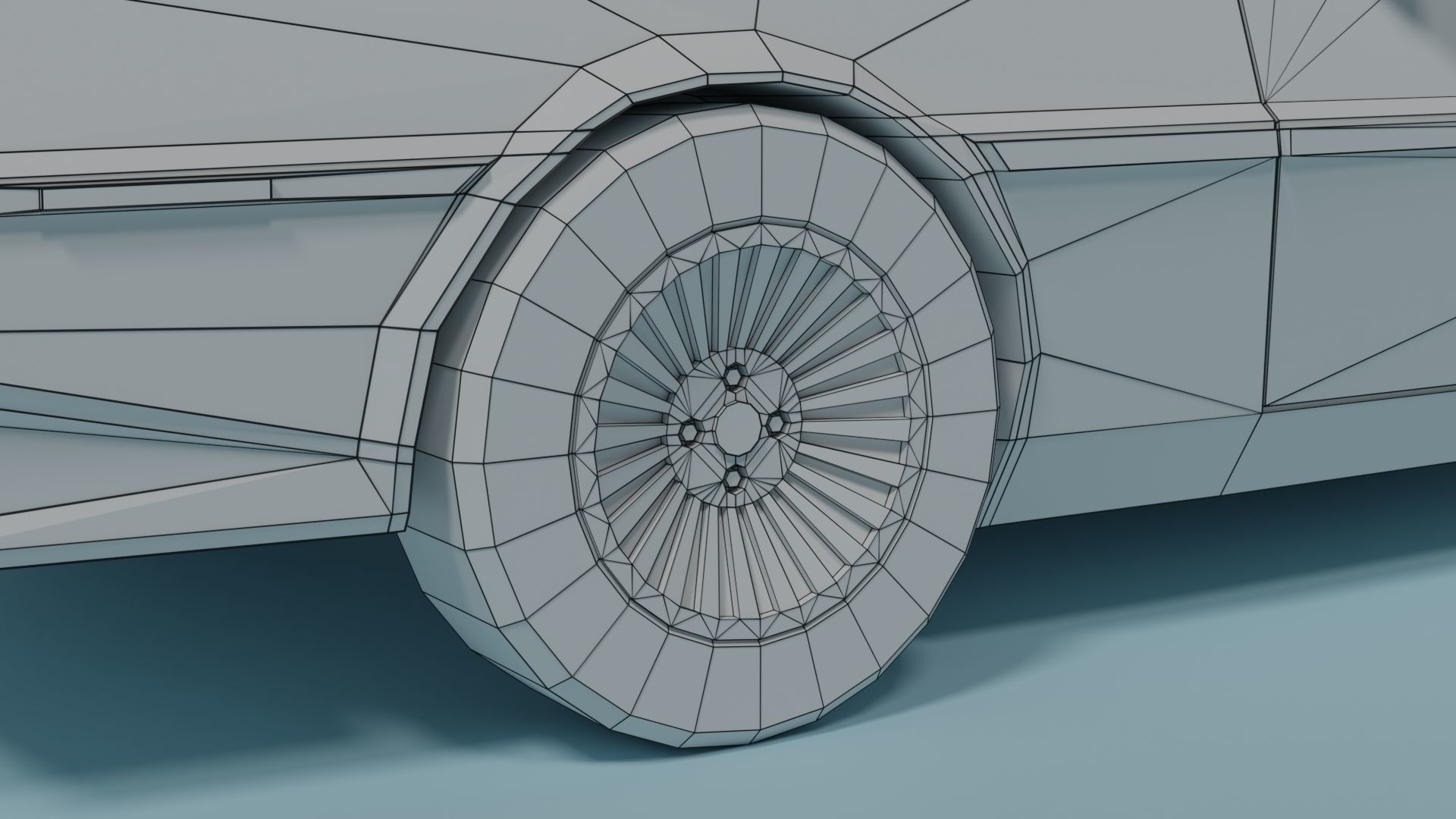 DeLorean DMC-12 Low-poly 3D model_9