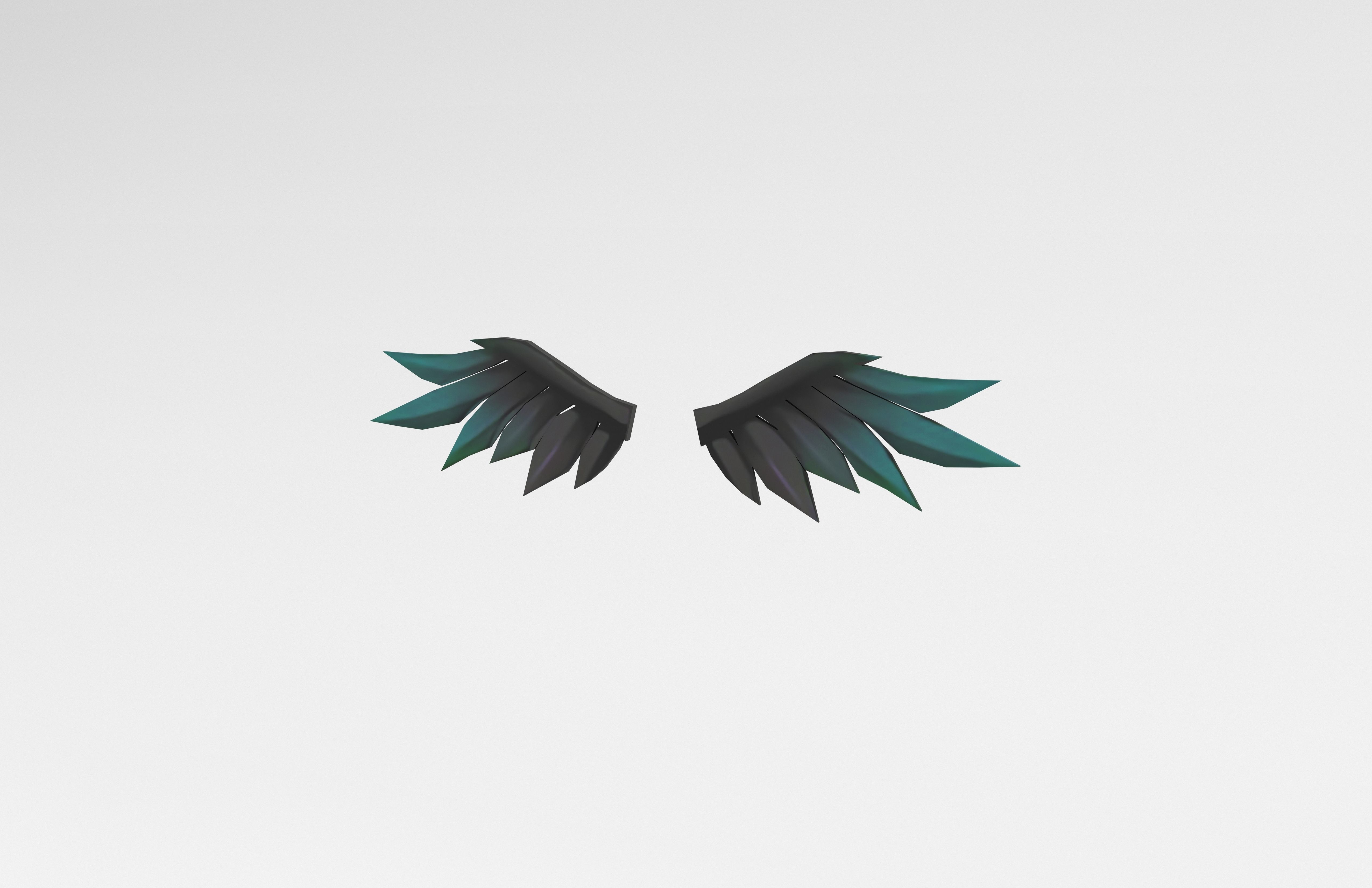 Low Poly Wings v1 005 Low-poly 3D model_2