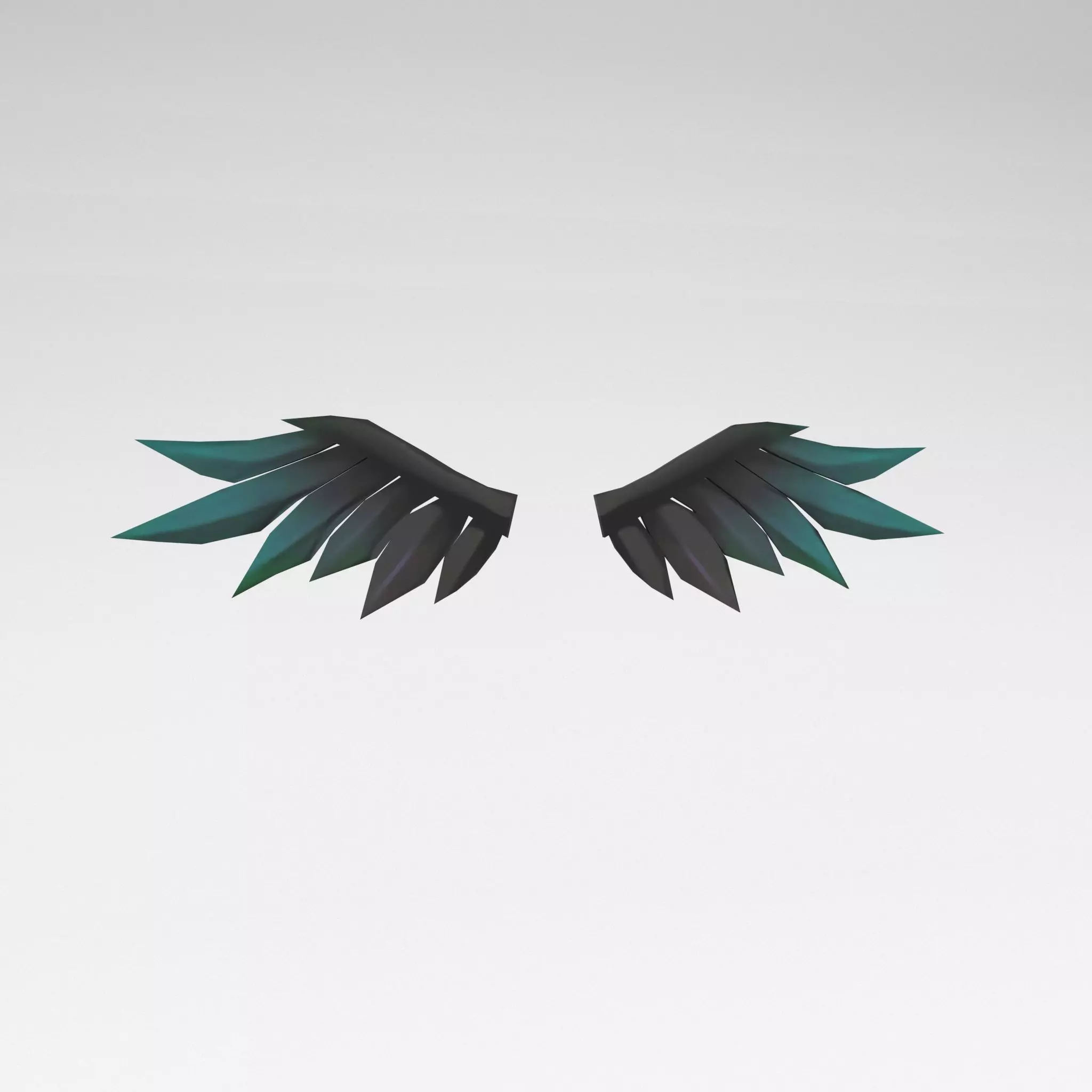 Low Poly Wings v1 005 Low-poly 3D model_0
