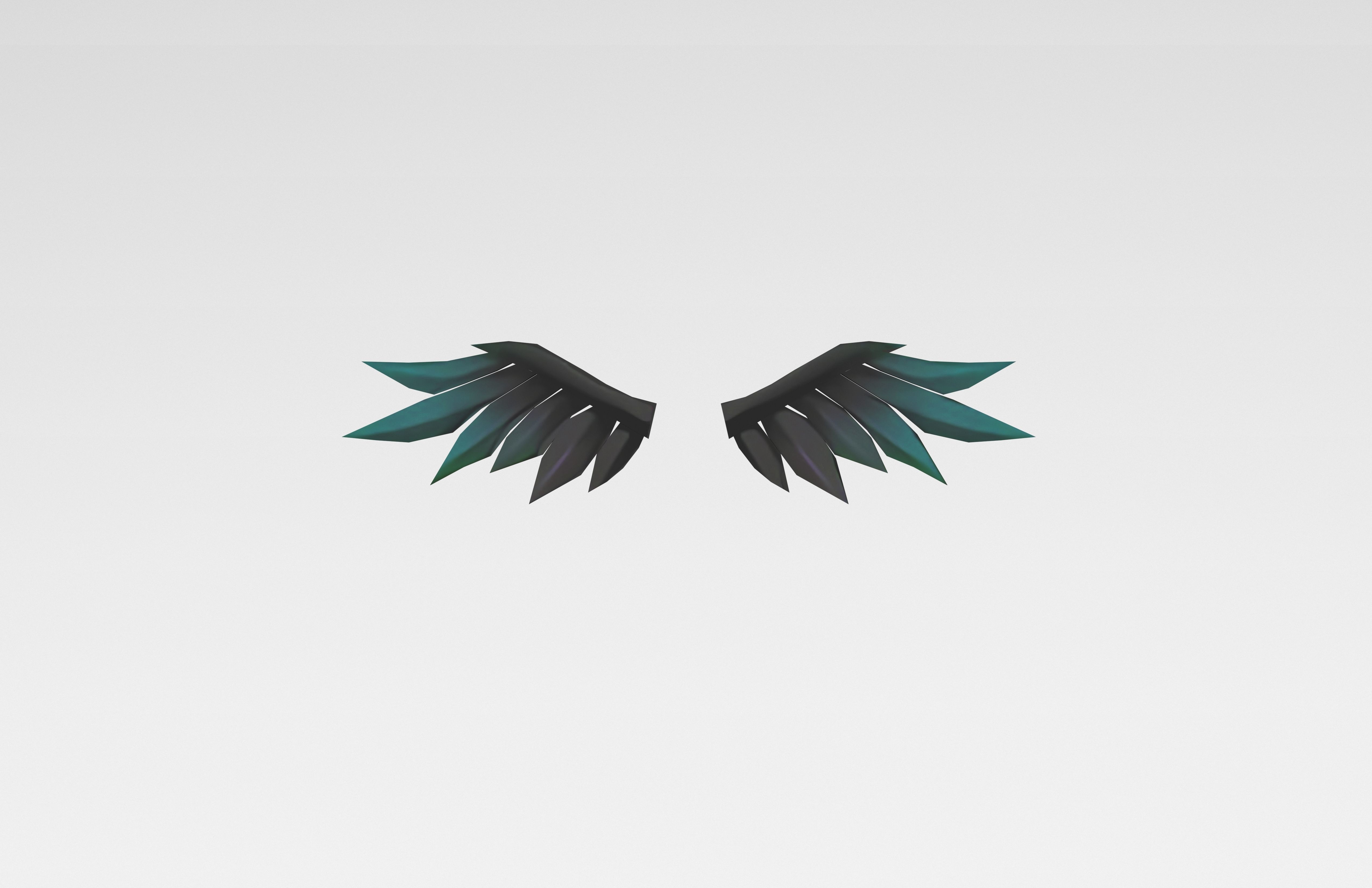 Low Poly Wings v1 005 Low-poly 3D model_1